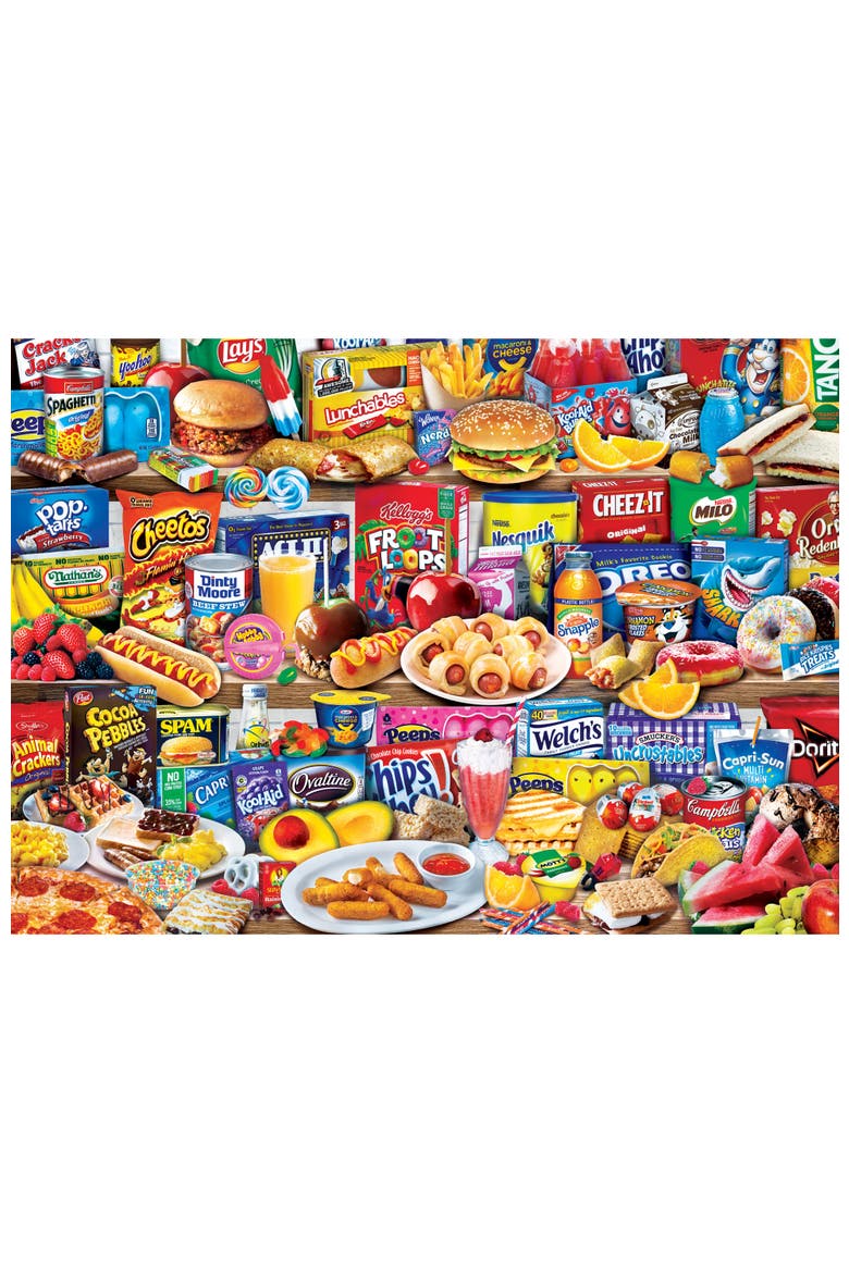 Kids Favorite Foods 1000 Piece Puzzle, Alternate, color, Multicolor