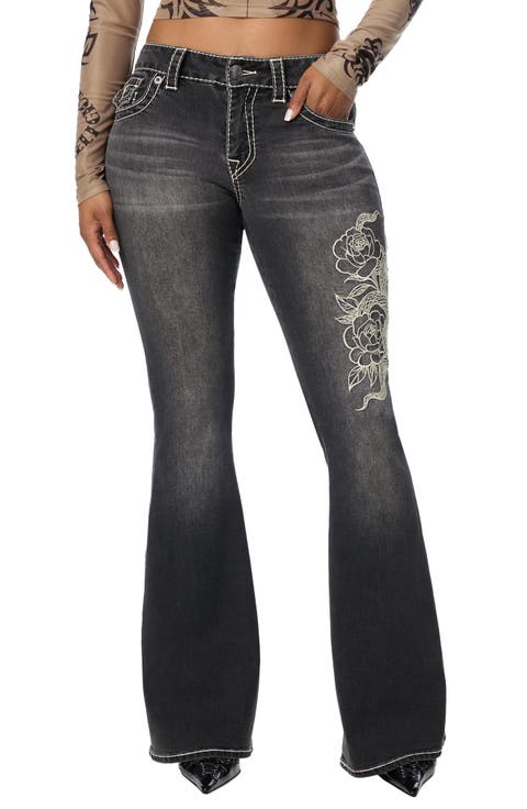 Snake Charlie Mid Rise Flare Jeans
