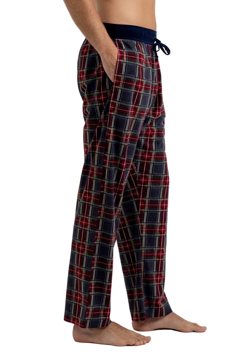 Rainforest Brushed Plaid Flannel Lounge Pants, Alternate, color, Red/ Charcoal/ Navy