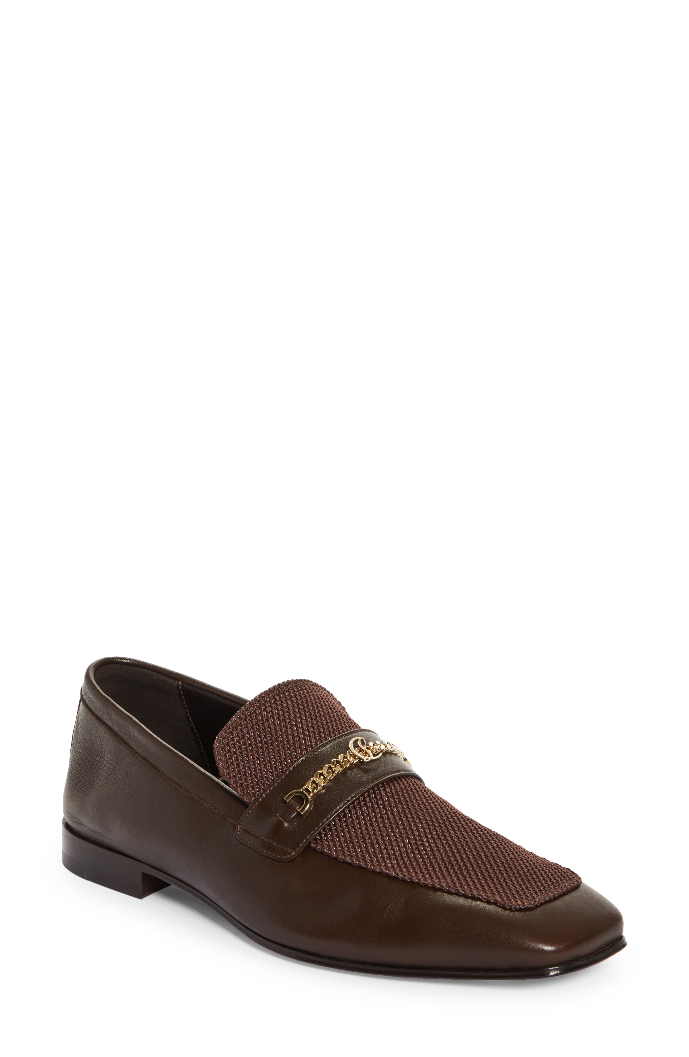 Moc Toe Leather & Nylon Loafer, Main, color, COSME
