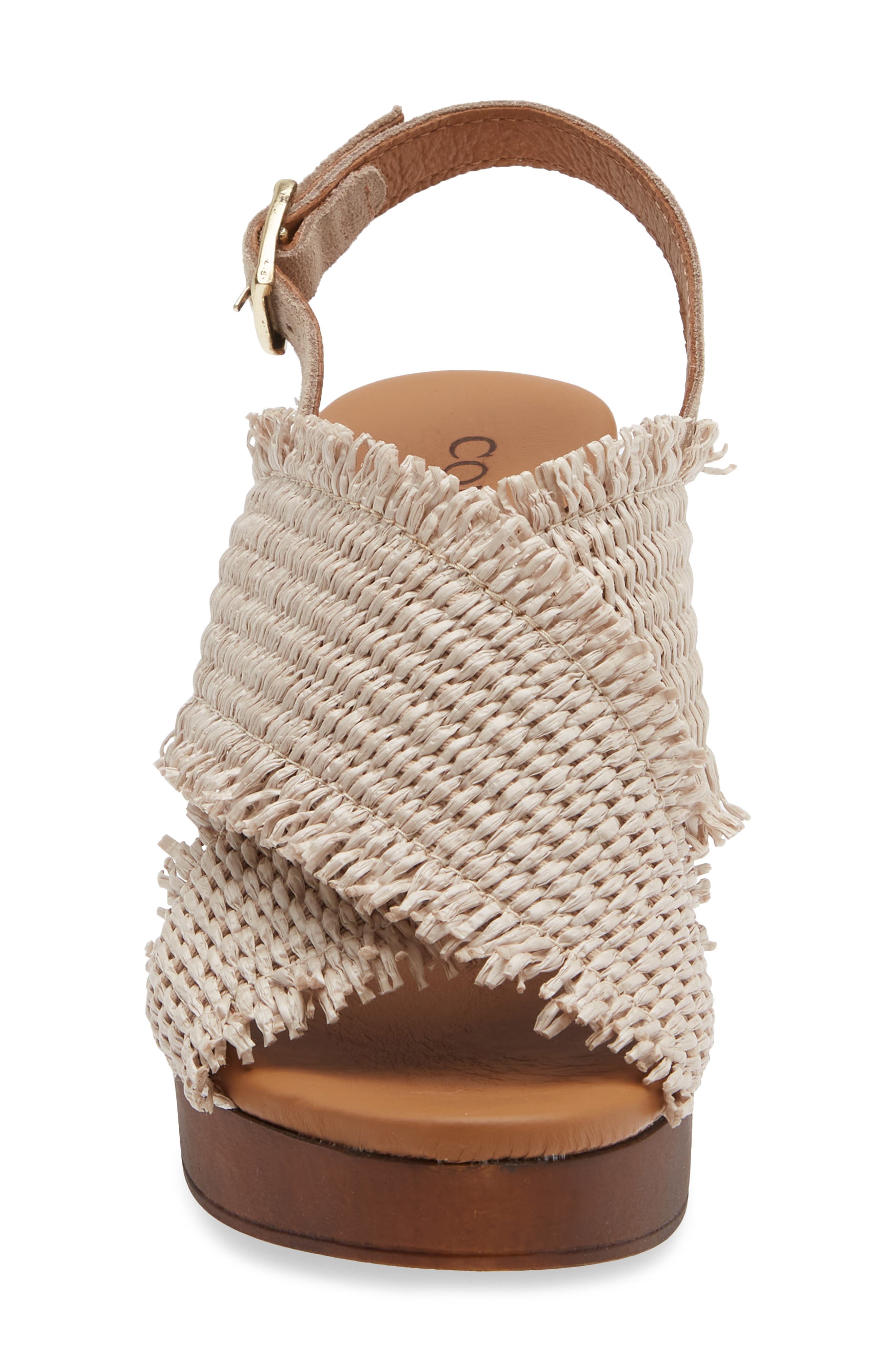 Cordani Wendy2 Raffia Crisscross Slingback Sandal, Alternate, color, Beige