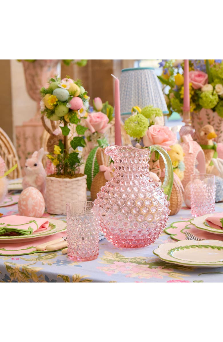 Mrs. Alice Rose Pink Hobnail Glasses, Alternate, color, Pink