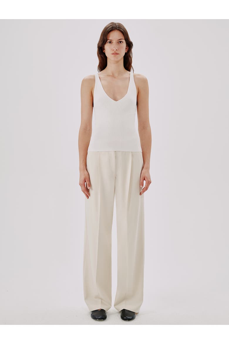 DEEP V TANK KNIT, Alternate, color, WHITE