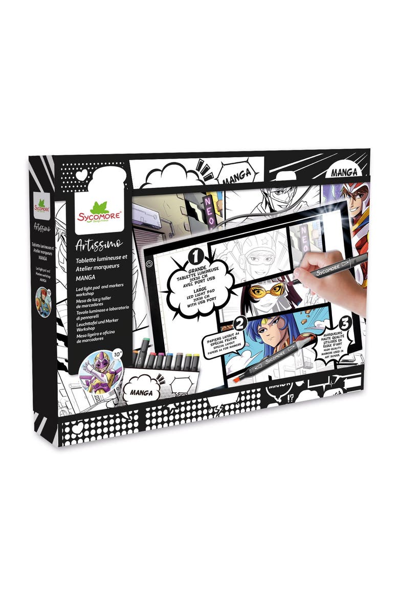 Manga - XXL+ Led Light Pad  And Markers Workshop - 10y+, Main, color, Multicolor