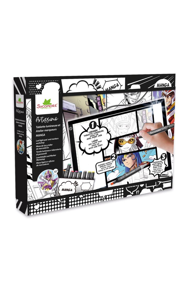 Sycomore Manga - XXL+ Led Light Pad  And Markers Workshop - 10y+, Main, color, Multicolor
