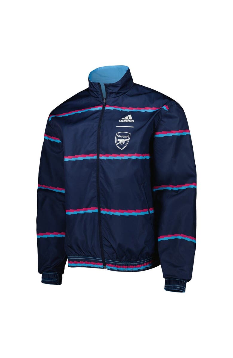 adidas Men's adidas Navy Arsenal 2022/23 On-Field Team Logo Anthem Reversible Full-Zip Jacket, Alternate, color, 