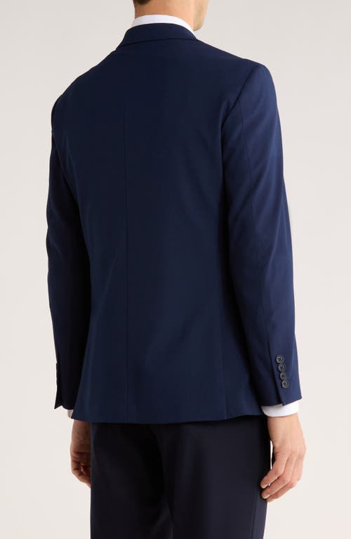 Nordstrom Rack Solid Peak Lapel Silk Sport Coat In Blue