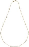 SOUZANA by Suzy Levian 14K Gold 1.30cttw Bezel Diamond Station Necklace