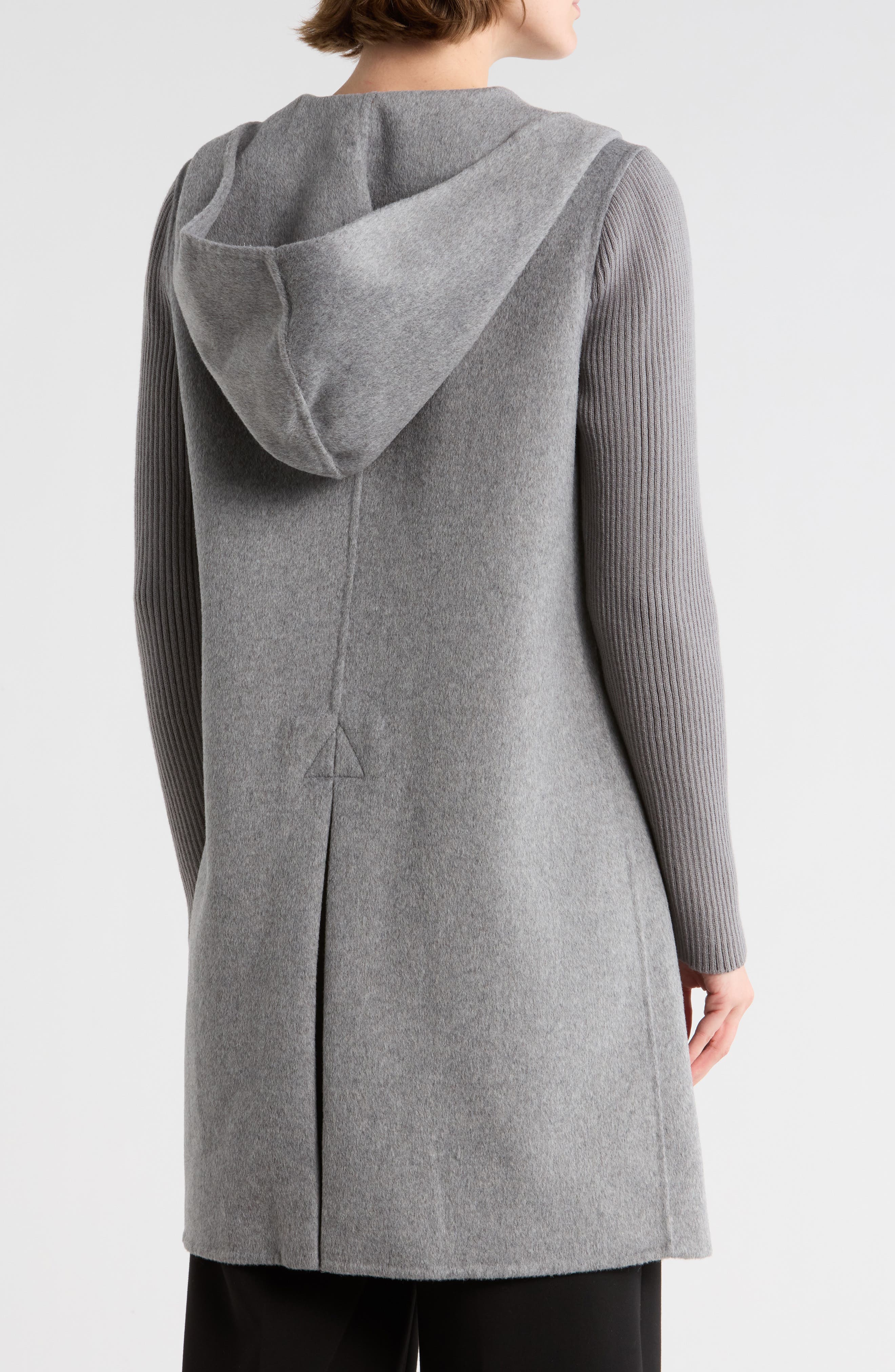 Double Face Wool Blend Hooded Coat - image 2