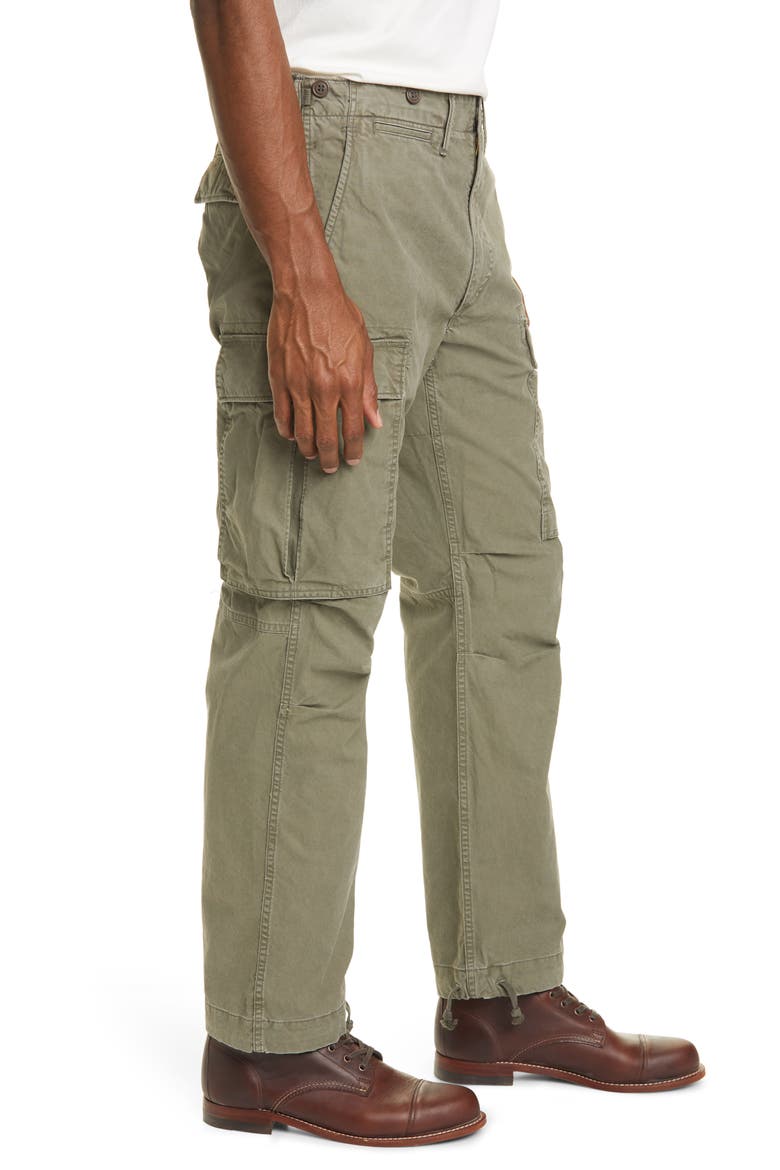 RRL Surplus Cargo Pants, Alternate, color, DARK OLIVE