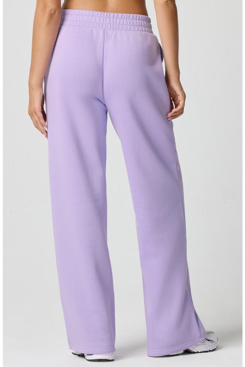 Rosette Wide Leg Sweatpants, Alternate, color, MILLIE LAVENDER