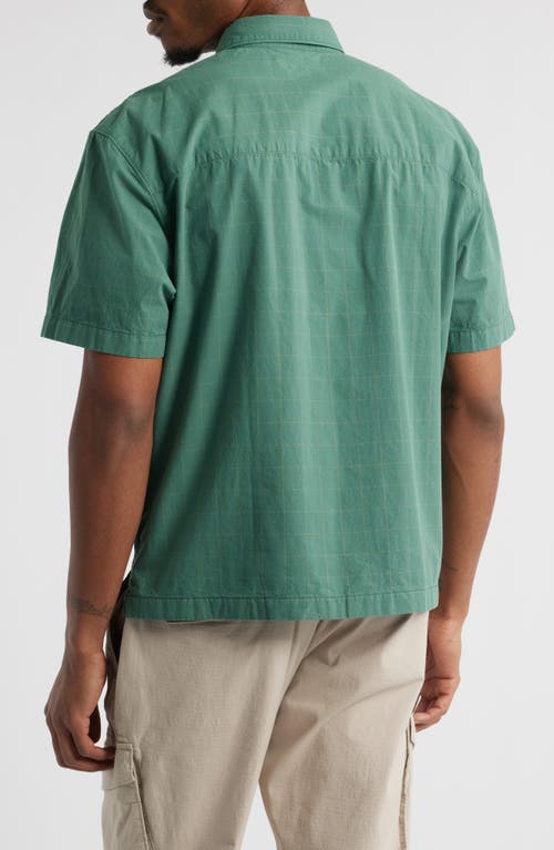 Bp. Windowpane Check Short Sleeve Cotton Button-up Shirt