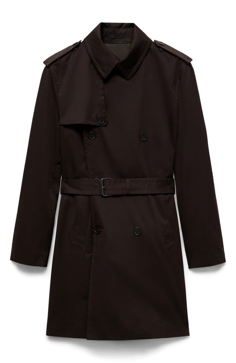 MANGO Belted Water Repellent Trench Coat, Alternate, color,