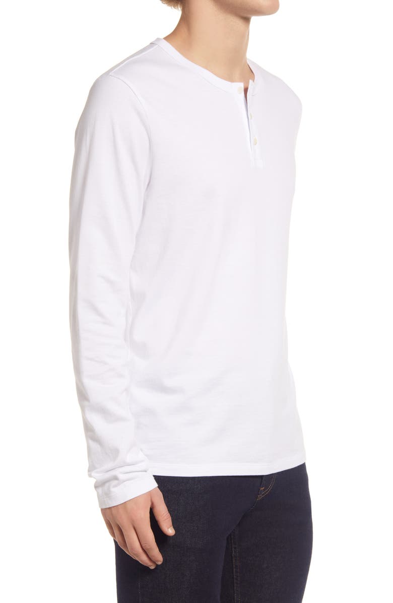 AG Bryce Long Sleeve Henley Shirt, Alternate, color, True White