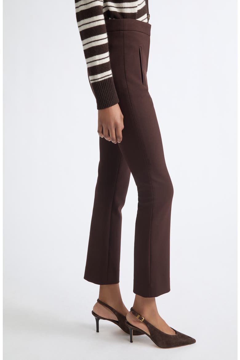 Arte Wool Blend Crop Flare Pants, Alternate, color, ESPRESSO