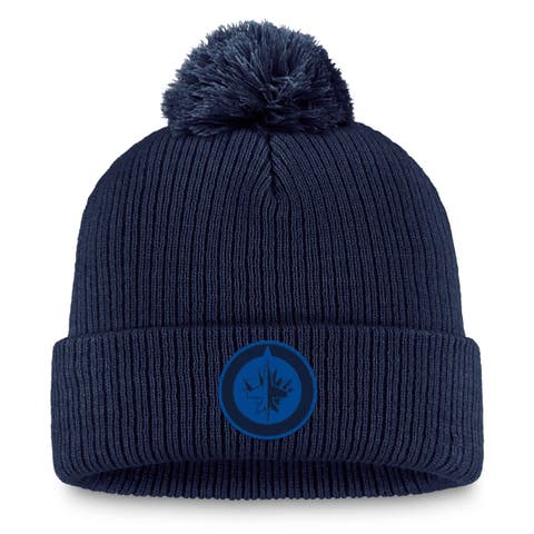 Women's Fanatics Navy Winnipeg Jets Cuffed Knit Hat with Pom