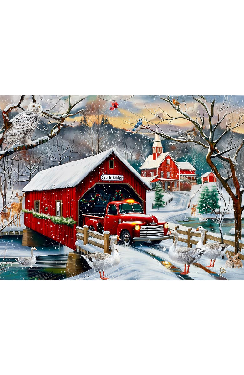 Sunsout Creek Bridge 500 piece Jigsaw Puzzle for Adults, Alternate, color, Multicolor