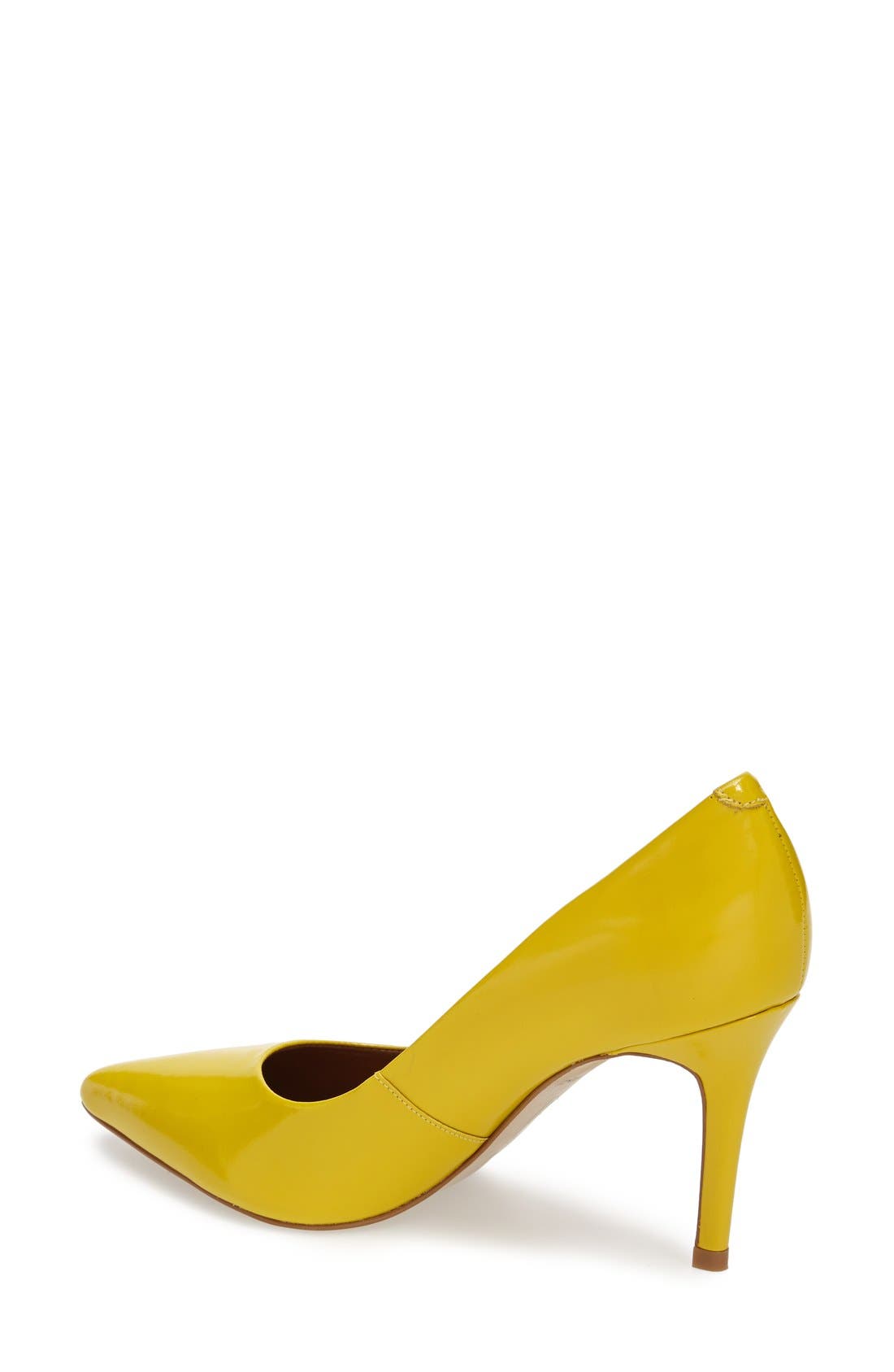 Steven by Steve Madden 'Shiela' Pointy Toe Pump, Alternate, color, YELLOW PATENT