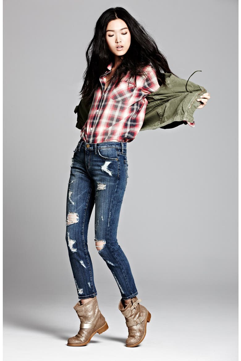 'The Lone Soldier' Coated Sleeve Jacket, Alternate, color, OMBRE COATED ARMY GREEN