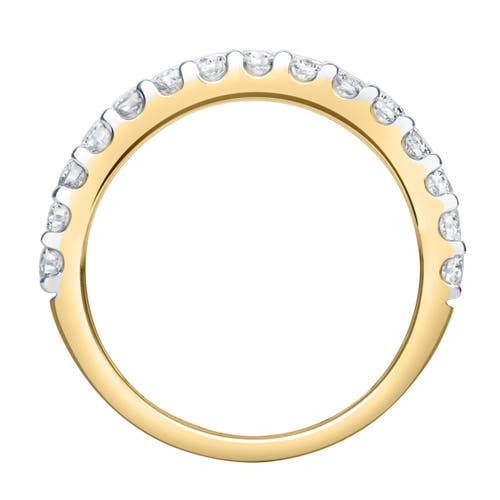 Luvmyjewelry Aimee 14k Gold Round Diamond Studded Half Eternity Band Ring