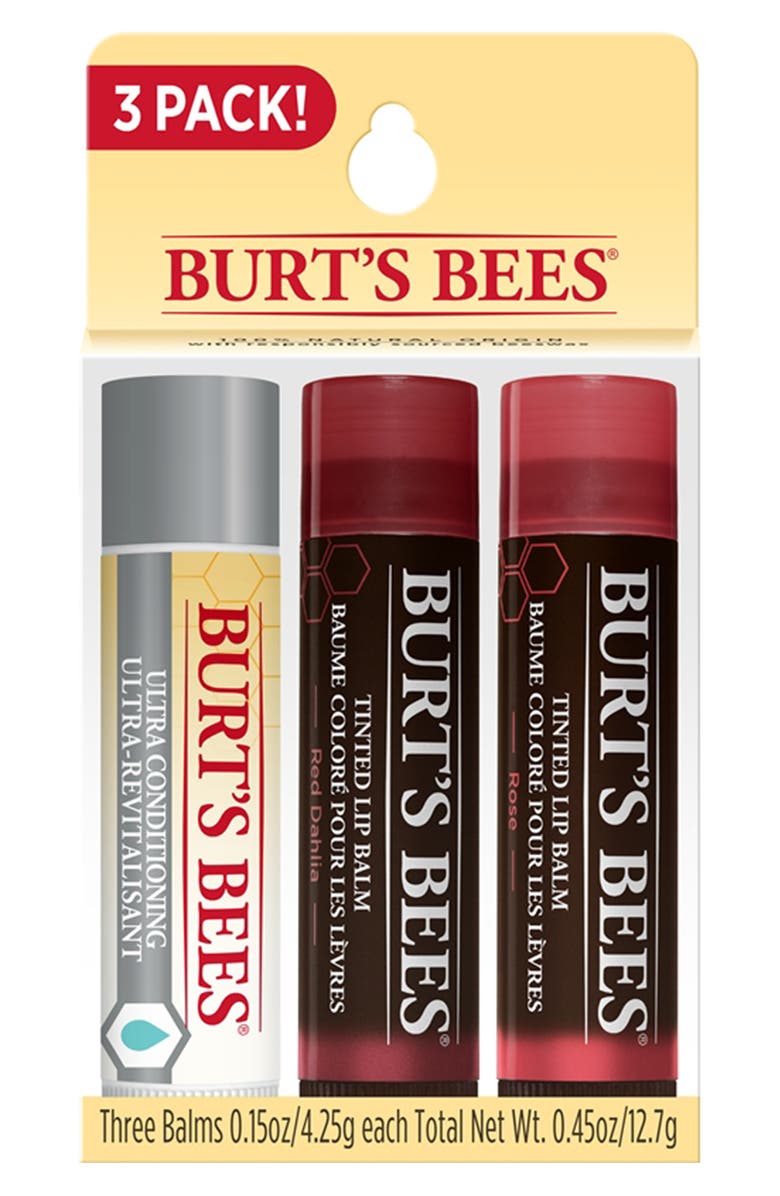Burt's Bees 3-Pack Lip Balm Set, Alternate, color, 