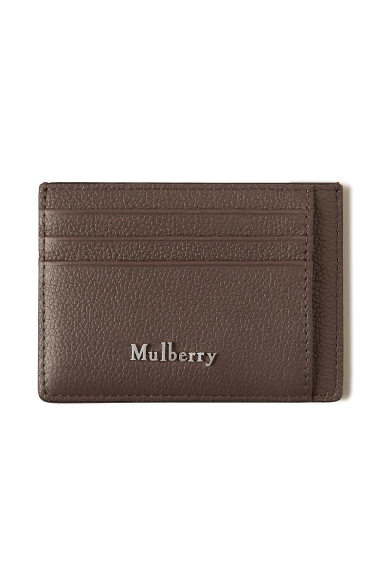 Mulberry Farringdon Leather Card Holder, Main, color, Taupe Brown