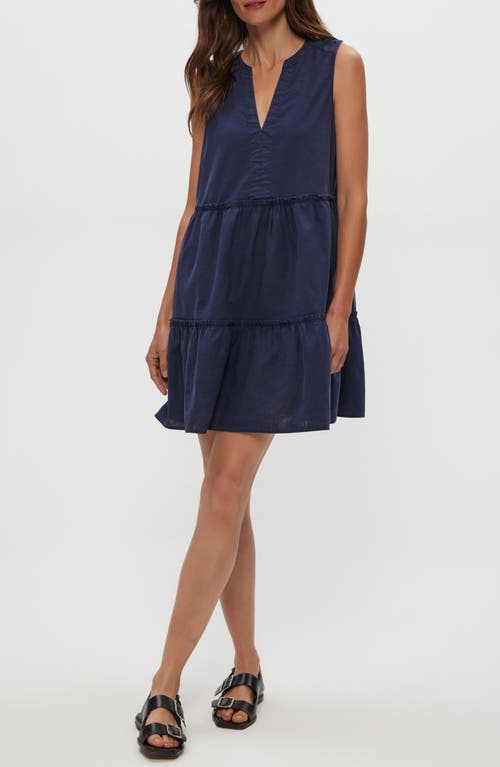 Michael Stars Sandra Sleeveless Tiered Dress In Blue