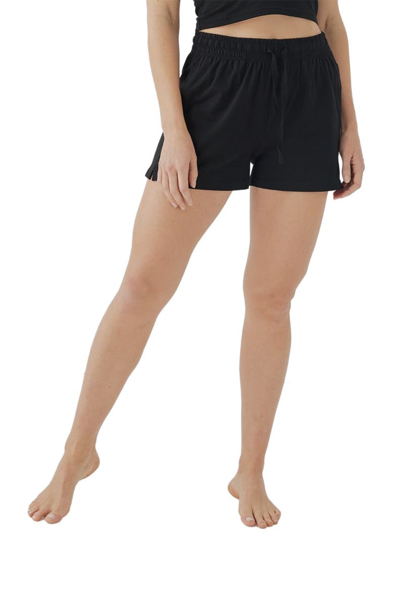 Organic Cotton Cool Stretch Lounge Short, Alternate, color, Black