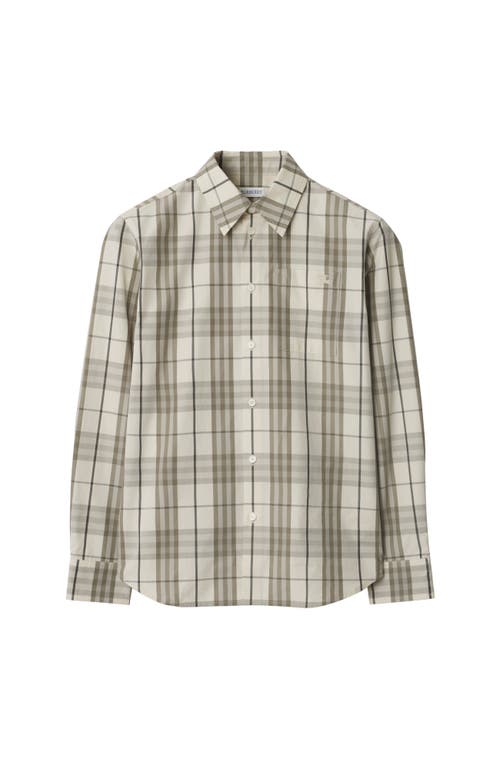 Shop Burberry Regular Fit Check Cotton Shirt