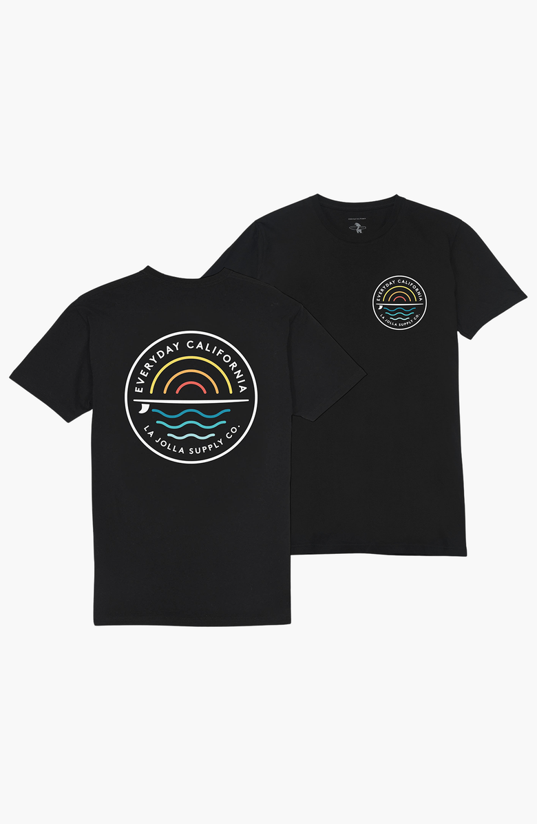 Everyday California Cabrillo Tee Shirt, Alternate, color, Black / Multicolor
