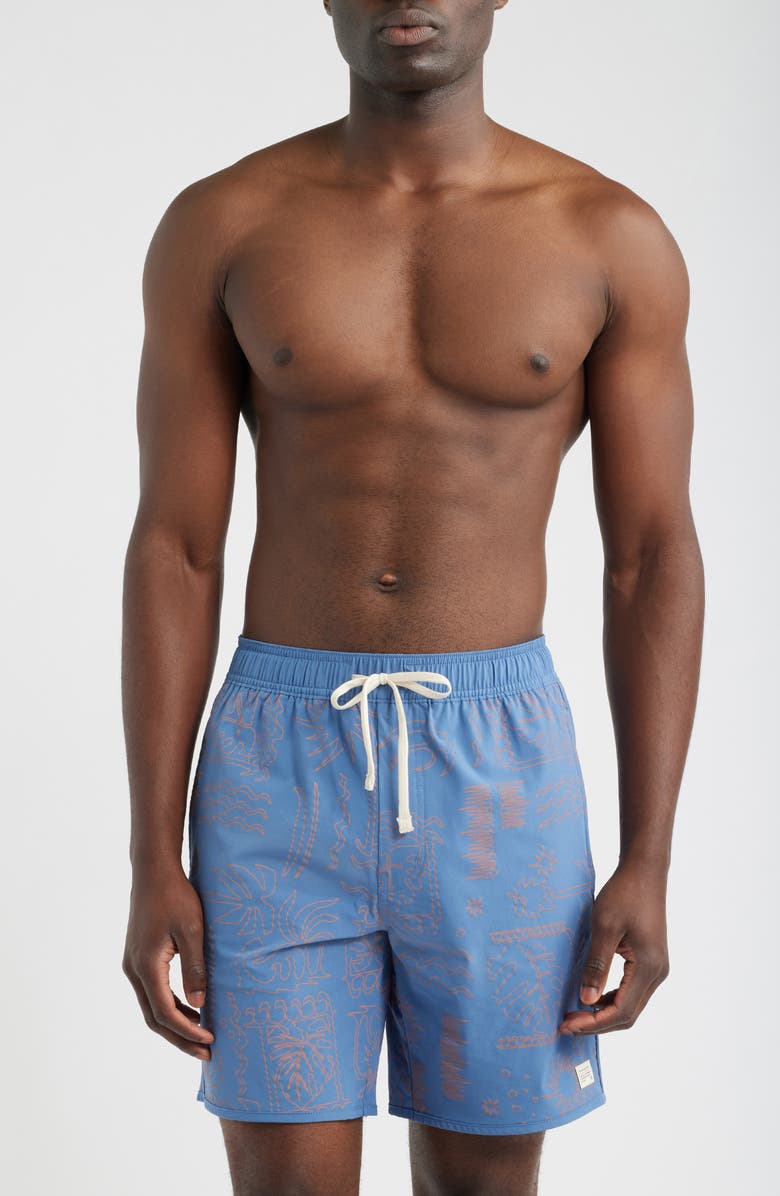TravisMathew Coastal Prestige Board Shorts, Main, color, Blue Horizon
