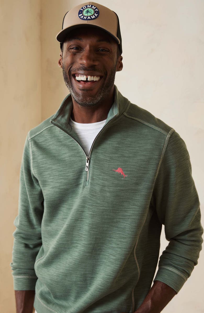 Tommy Bahama Tobago Bay Half Zip Pullover, Alternate, color, Trout