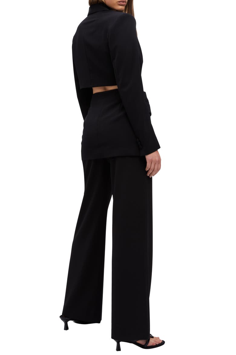 Cassian Cutout Blazer, Alternate, color, BLACK