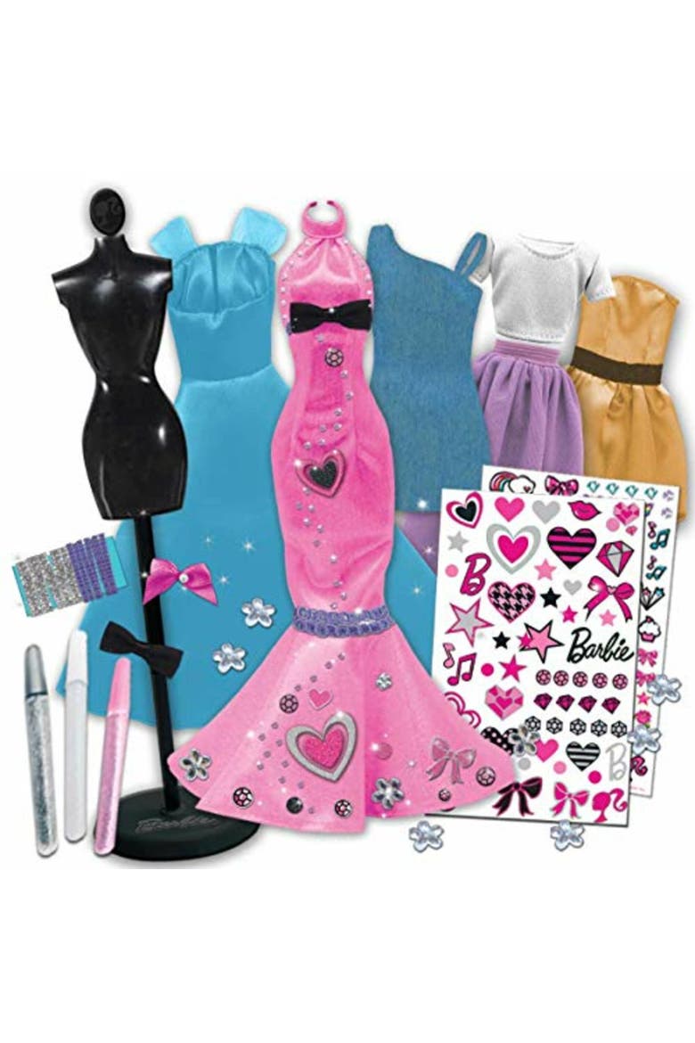 Be A Real Fashion Designer Design Your Own Barbie Doll Outfits, 5 Outfit Set, Kids Ages 3+, Alternate, color, Multicolored
