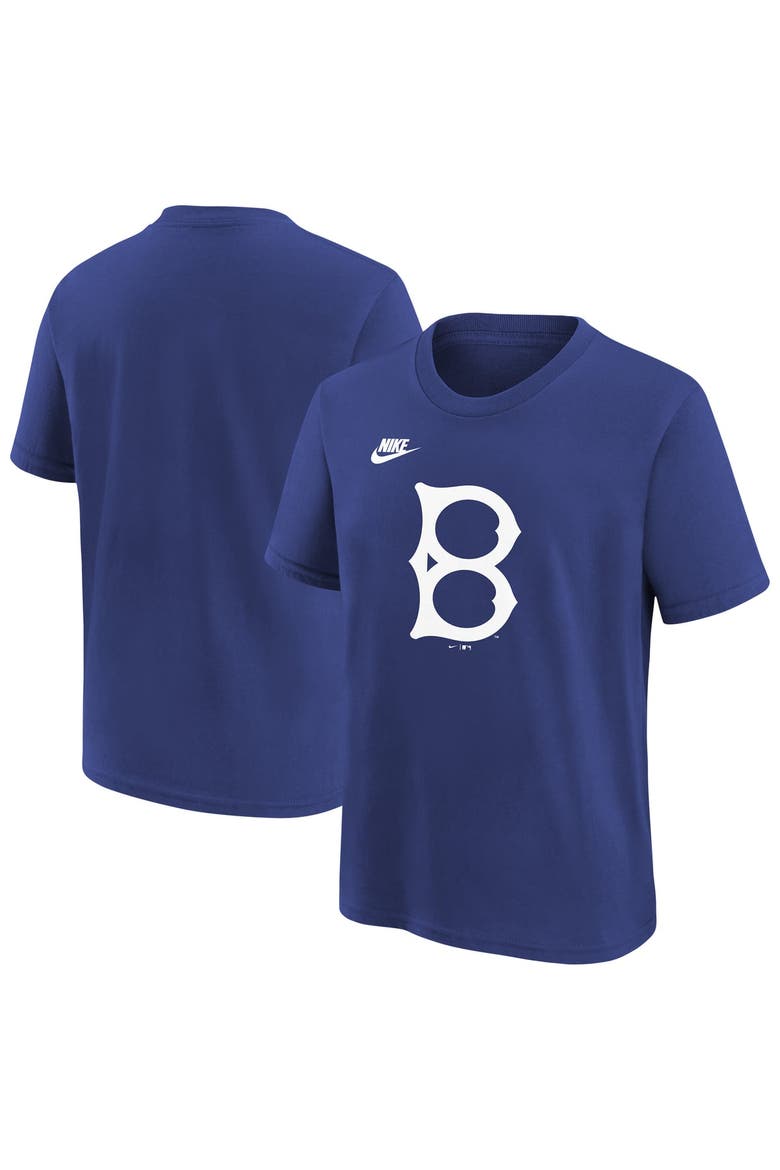 Youth Nike Royal Brooklyn Dodgers Team Logo T-Shirt, Main, color, Royal