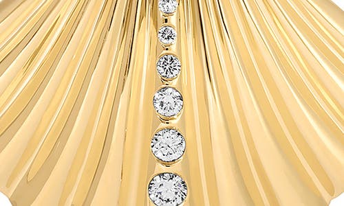 Ef Collection Jumbo Diamond Shell Pendant In Gold