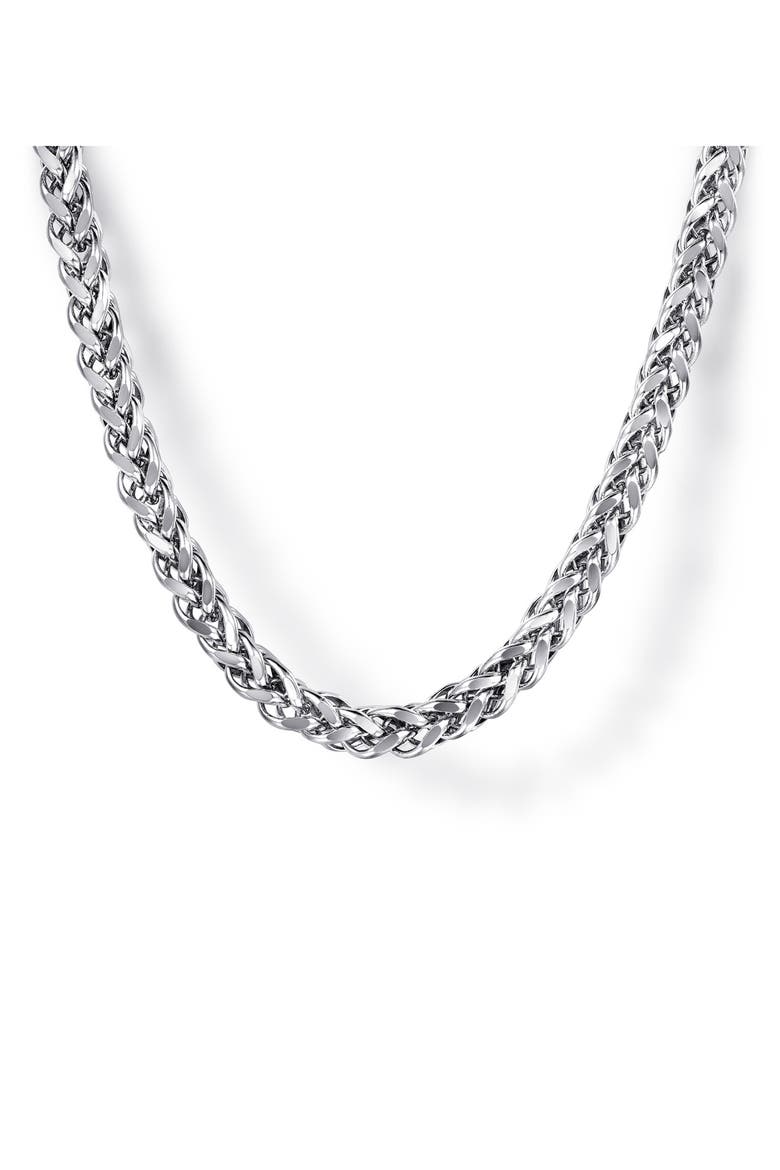 Facets Sterling Silver Wheat Chain Necklace, Main, color, STERLING SILVER