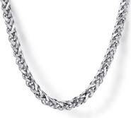 Gabriel & Co. Facets Sterling Silver Wheat Chain Necklace