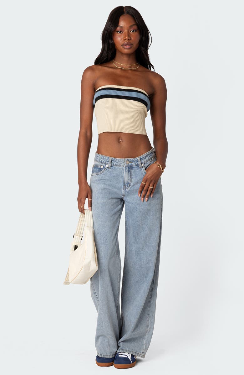 EDIKTED Cyprus Rib Tube Top, Alternate, color, Beige
