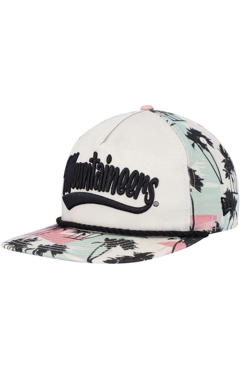 New Era Men's New Era Cream West Virginia Mountaineers High Tide Golfer Snapback Hat, Alternate, color, Cream