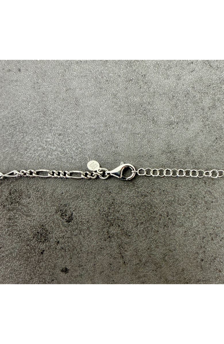 The Lovery Fine Jewelry Figaro Heart Padlock Necklace, Alternate, color, Sterling Silver