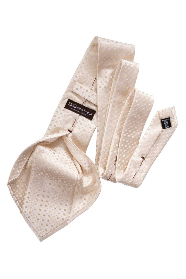 Barbera - Silk Jacquard Tie for Men, Alternate, color, Champagne