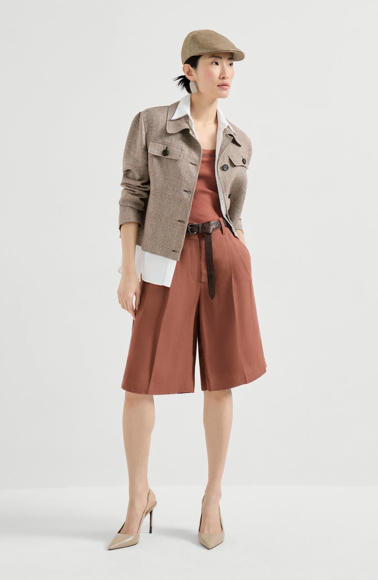 Brunello Cucinelli Sartorial Bermuda shorts, Alternate, color, Orange