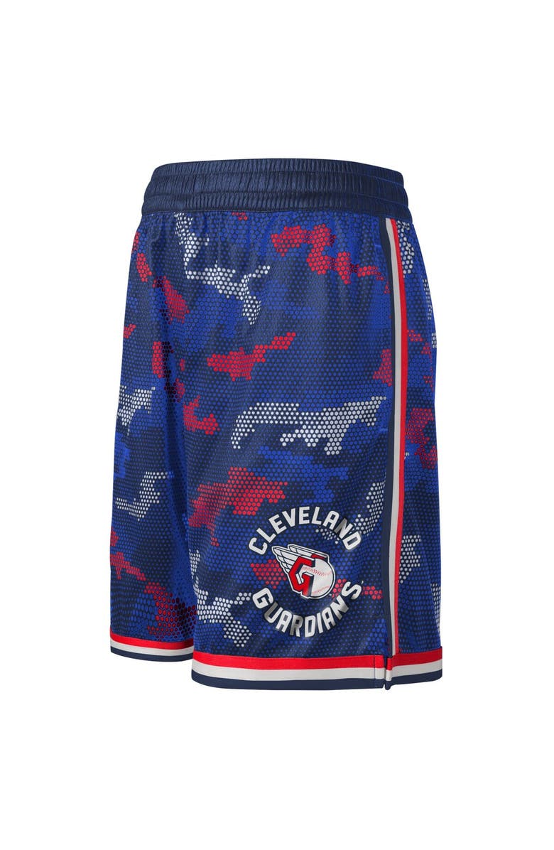 Outerstuff Youth Fanatics Branded Navy Cleveland Guardians Tech Runner Shorts, Alternate, color, 