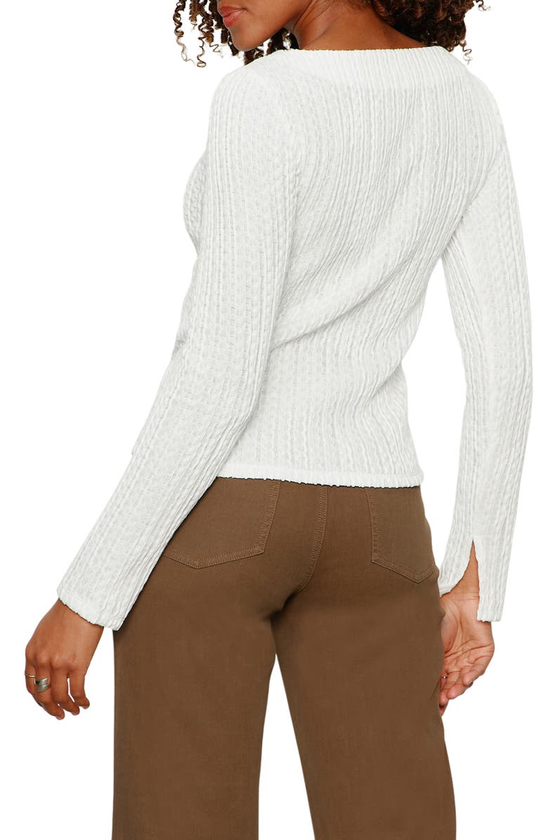 Sanctuary Boat Neck Rib Top, Alternate, color, Chalk White
