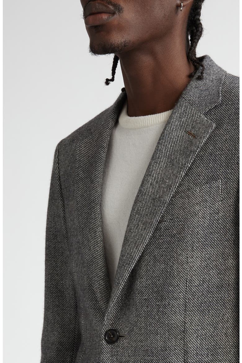 Textured Cashmere, Silk & Linen Sport Coat, Alternate, color, GREY