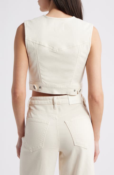 Crop Trucker Vest