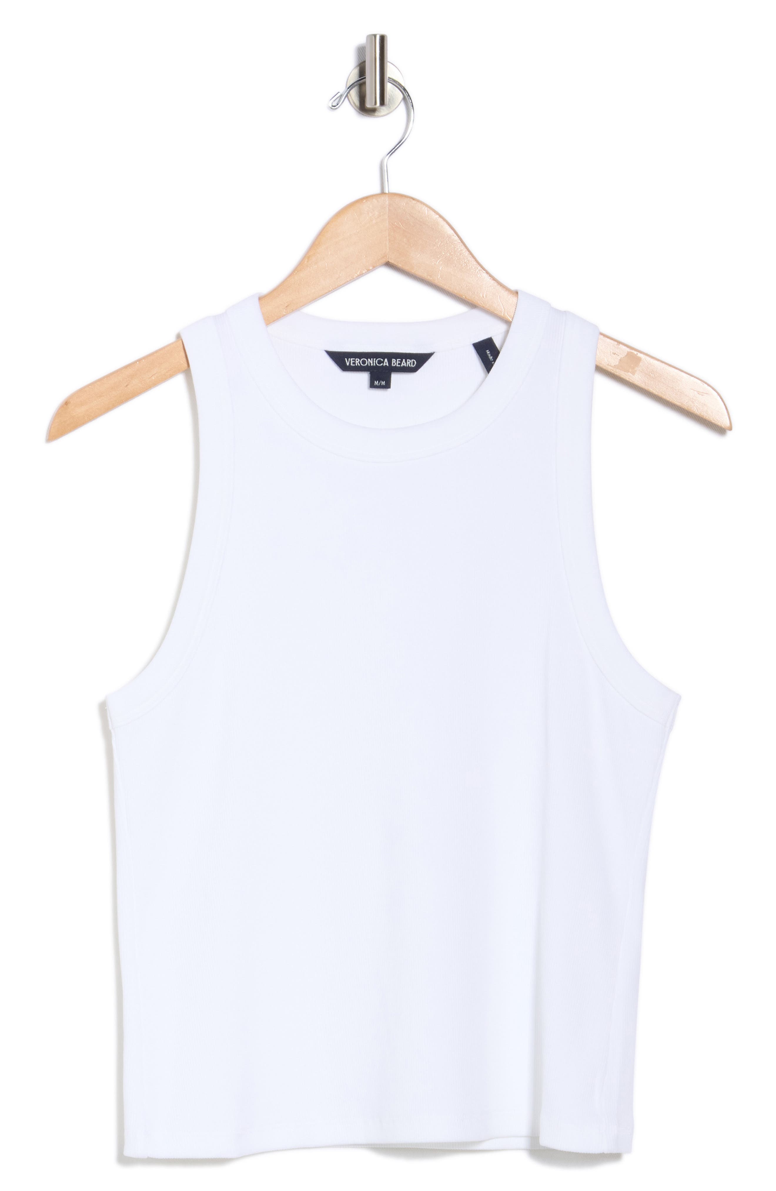 Veronica Beard Jordyn Rib Cotton Crop Tank
