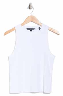 Veronica Beard Jordyn Rib Cotton Crop Tank