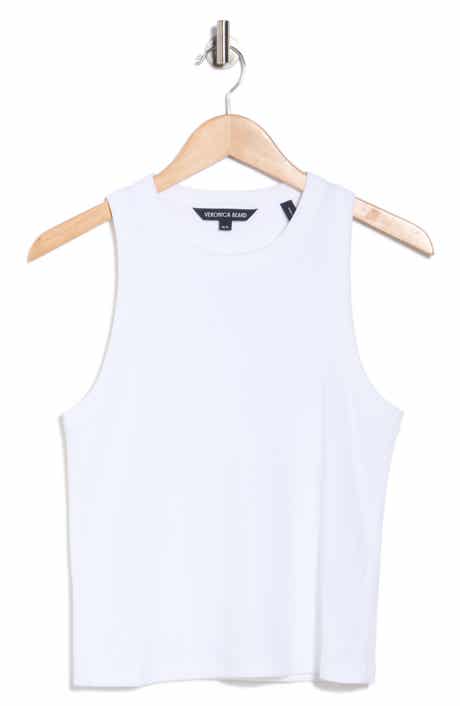 Veronica Beard Jordyn Rib Cotton Crop Tank